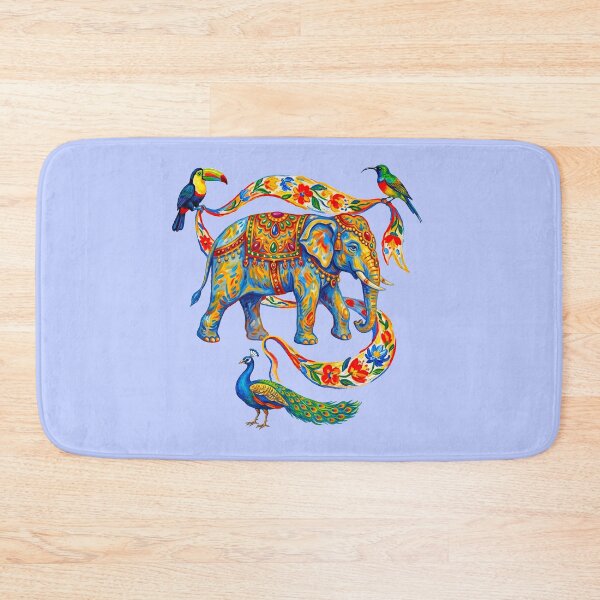 Item preview, Elephant And Tropical Birds designed and sold by TeeARTHY.
