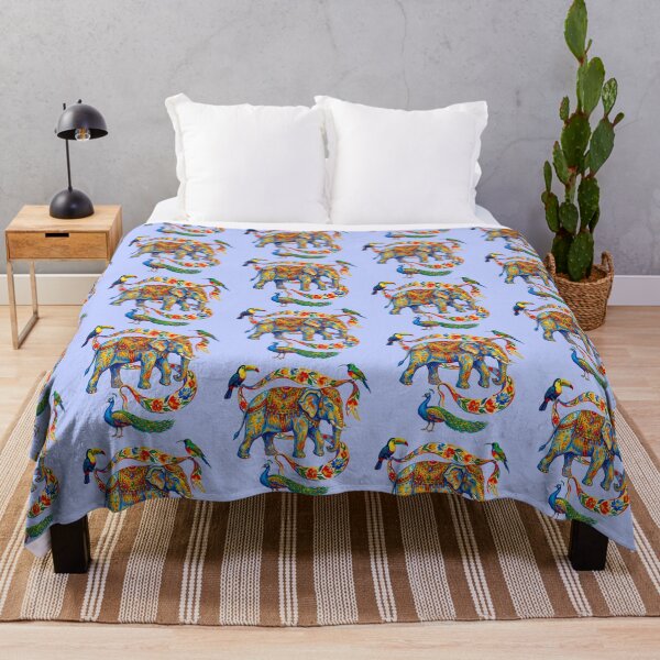 Item preview, Elephant And Tropical Birds designed and sold by TeeARTHY.