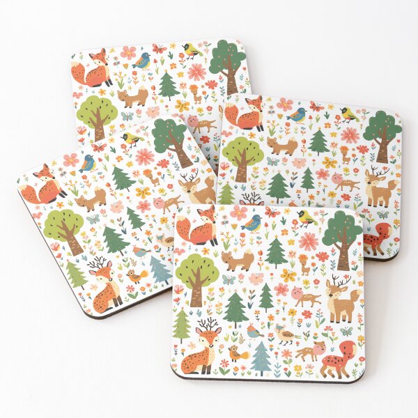 Artikelvorschau, Cute Forest Animals and Trees Nature Design entworfen und verkauft von DervoTeck2767.