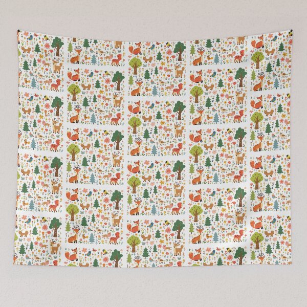 Artikelvorschau, Cute Forest Animals and Trees Nature Design entworfen und verkauft von DervoTeck2767.