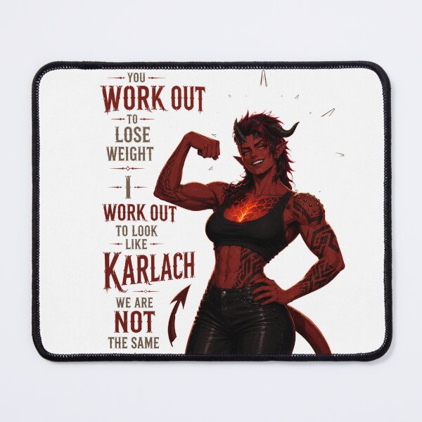 Item preview, Karlach Gym Workout Shirt | Baldur’s Gate 3 Workout Graphic designed and sold by Tumblerina.