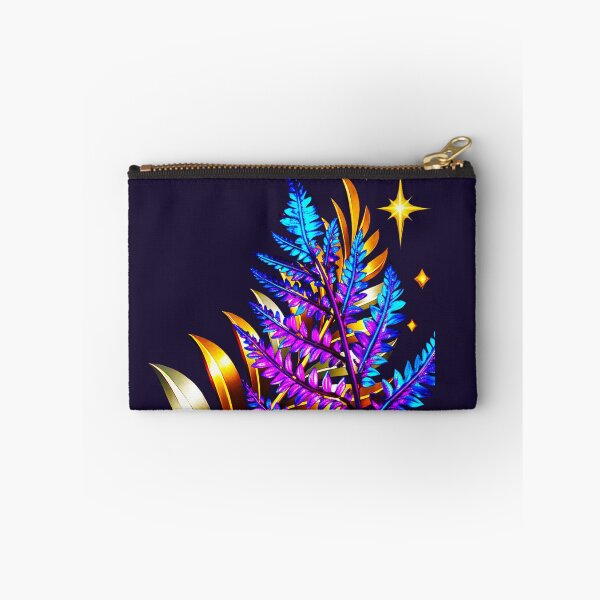Item preview, ✨ MIDNIGHT FERNS ✨– ELECTRIC BOTANICA SERIES - #140B2D background designed and sold by WheelieGdArt.