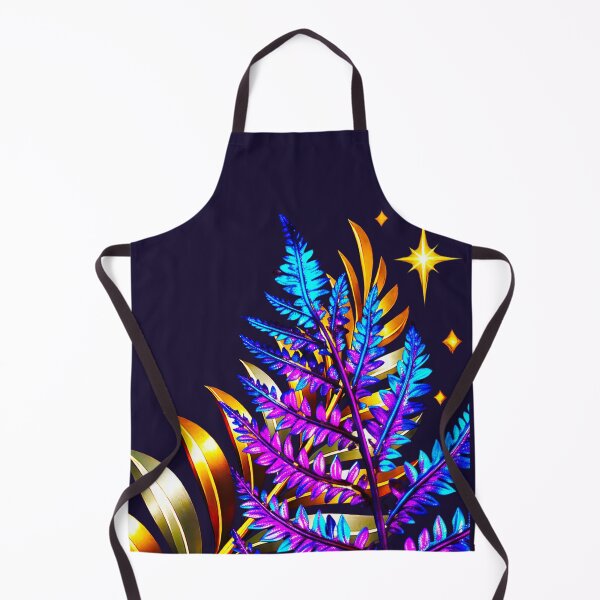 Item preview, ✨ MIDNIGHT FERNS ✨– ELECTRIC BOTANICA SERIES - #140B2D background designed and sold by WheelieGdArt.