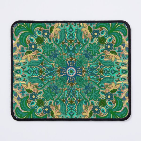 Item preview, Teal Maximalist Flower Weather Tile Pattern - Sand designed and sold by PCaleDesigns.