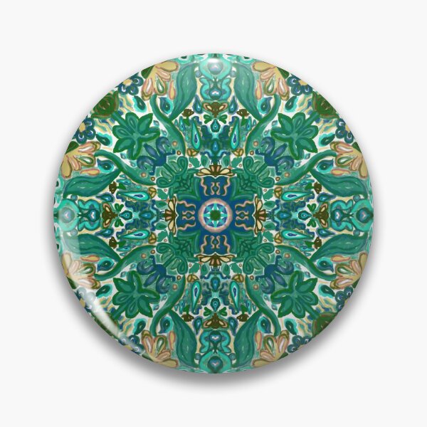 Item preview, Teal Maximalist Flower Weather Tile Pattern - White designed and sold by PCaleDesigns.