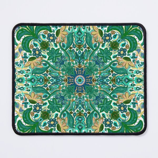 Item preview, Teal Maximalist Flower Weather Tile Pattern - White designed and sold by PCaleDesigns.