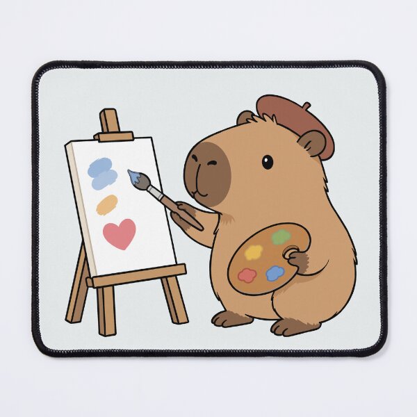 Item preview, Painter Capybara designed and sold by Delmu16.