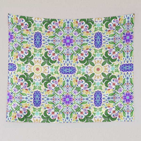 Item preview, Light and Simplified Flower Weather Tile Pattern - White designed and sold by PCaleDesigns.