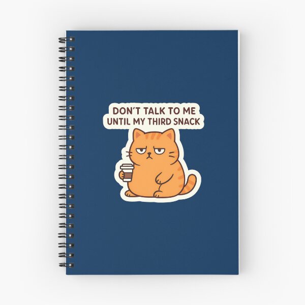 Item preview, Grumpy Fat Cat Drinking Coffee + Quote designed and sold by MundoZoe.