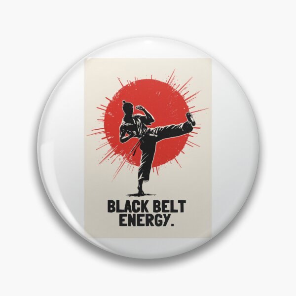 Item preview, Black Belt Energy Retro Japanese Style Martial Arts Design designed and sold by jojodebondy.