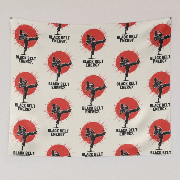 Item preview, Black Belt Energy Retro Japanese Style Martial Arts Design designed and sold by jojodebondy.