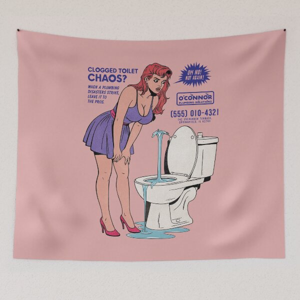 Item preview, Clogged Toilet Chaos designed and sold by Lidra Zehcnas.