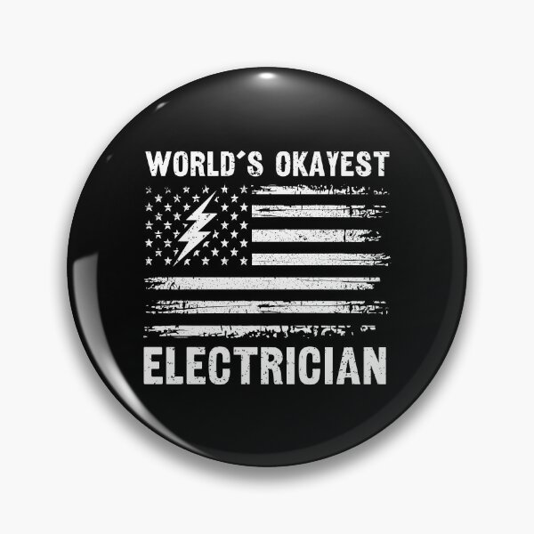 Item preview, World's Okayest Electrician - Funny Patriotic American Flag designed and sold by Dmetalx Art Apparel.