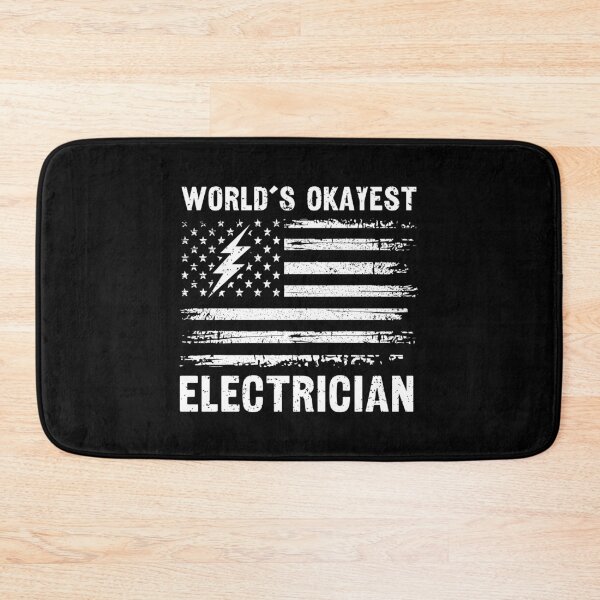 Item preview, World's Okayest Electrician - Funny Patriotic American Flag designed and sold by Dmetalx Art Apparel.