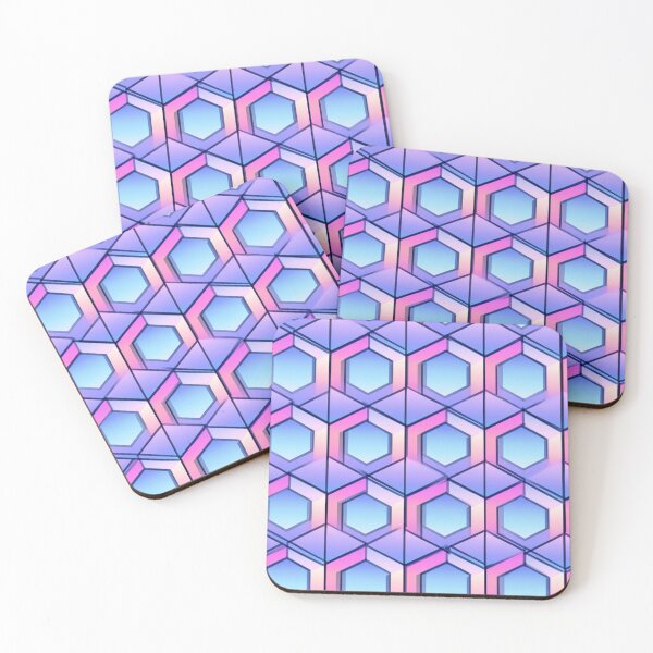 Item preview, Pastel Iridescent Hexagon Geometric Abstract Pattern designed and sold by NicolasGlowArt.