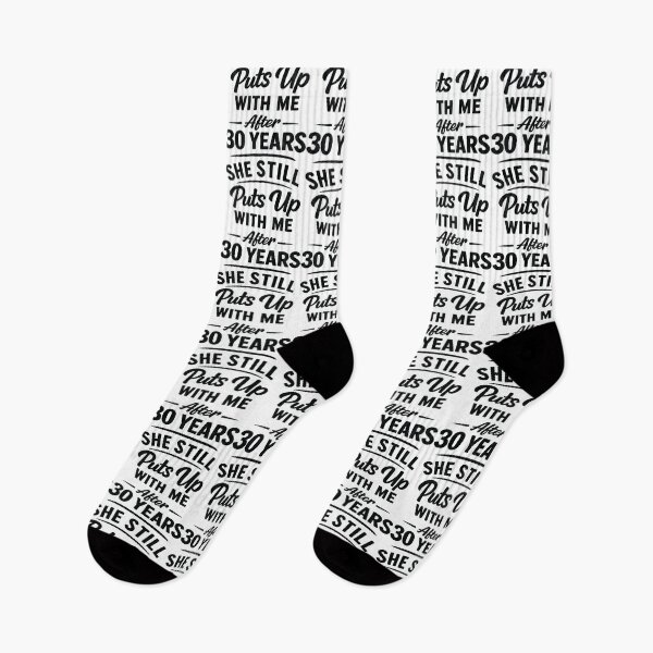 Item preview, She Still Puts Up With Me After 30 Years, Funny Anniversary  designed and sold by CloudyPress.