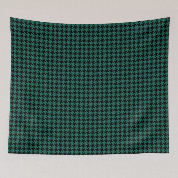 Item preview, Classic Emerald Green and Black Houndstooth Pattern designed and sold by zenjiinspired.