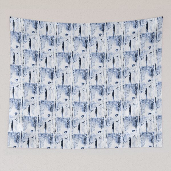 Item preview, Abstract Grunge Magical Forest in Monochromatic Blue designed and sold by Artistestella.