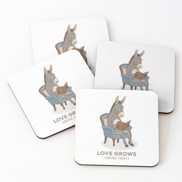 Item preview, Cozy Donkey Reading Book Vintage Illustration designed and sold by COZY VINTAGE animal.