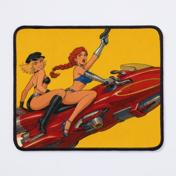 Item preview, Rocket Queens – Retro Sci-Fi Pin-Up Riders designed and sold by Hollow Moon Studios..