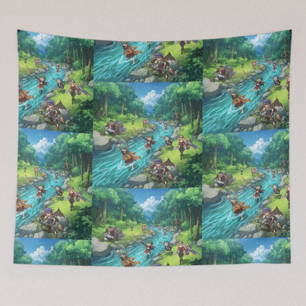 Item preview, Anime Forest River Nature Adventure Art Design designed and sold by DervoTeck2767.
