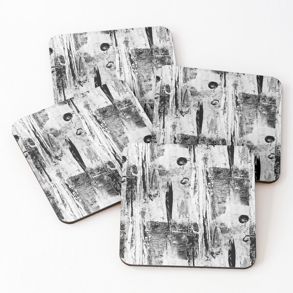 Item preview, Abstract Grunge Magical Forest in Monochromatic Black designed and sold by Artistestella.