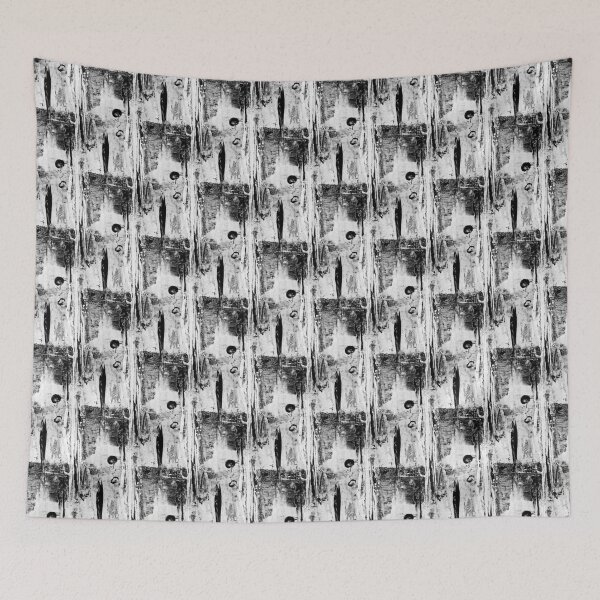 Item preview, Abstract Grunge Magical Forest in Monochromatic Black designed and sold by Artistestella.