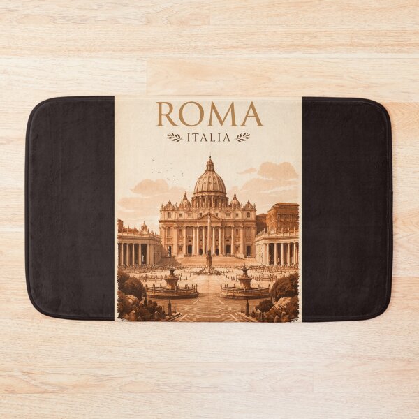 Item preview, St. Peter’s Basilica Rome Minimalist Vintage Poster designed and sold by ElartedeNoel.
