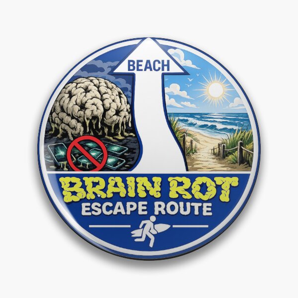 Item preview, Brain Rot Escape Route - Evacuate to the Beach designed and sold by shorethings.