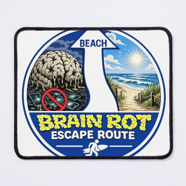 Item preview, Brain Rot Escape Route - Evacuate to the Beach designed and sold by shorethings.
