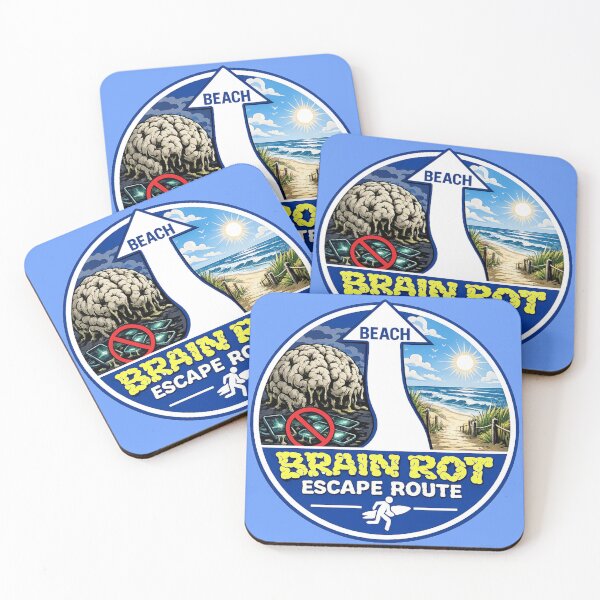 Item preview, Brain Rot Escape Route - Evacuate to the Beach designed and sold by shorethings.
