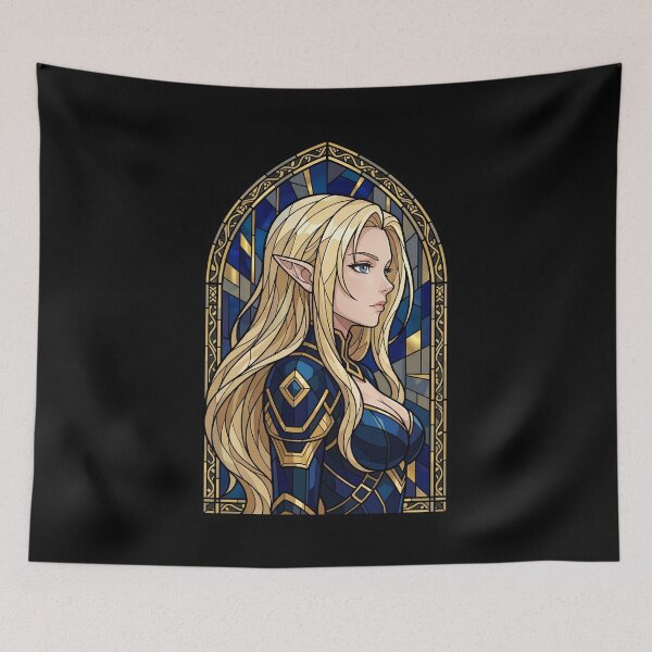 Item preview, Alpha The Eminence in Shadow Noble Stained Glass Anime Girl designed and sold by mildaclairmo.