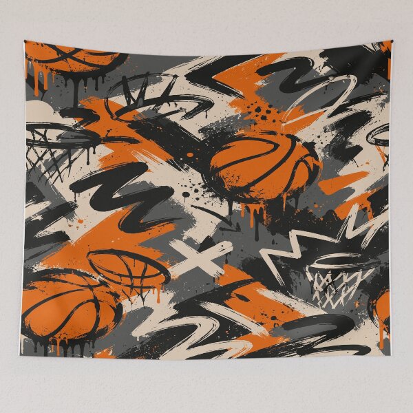 Item preview, Basketball Graffiti Street Art Pattern designed and sold by American Spirit.
