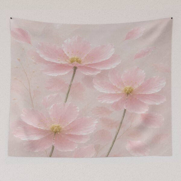 Aperçu de l'œuvre Esthétique florale rose tendre – Illustration botanique élégante créée et vendue par KamalaDesign.