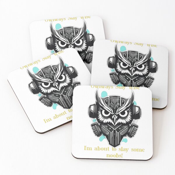 Item preview, Owlways Stay Wise Noob Slayer Gamer Owl Pun designed and sold by Animalloveus.