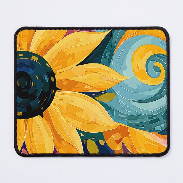Item preview, Solar Bloom Awakening - A Sunflower in Motion Wrapped in Abstract Color and Spiraling Creative Light designed and sold by OlfactoART Studio.