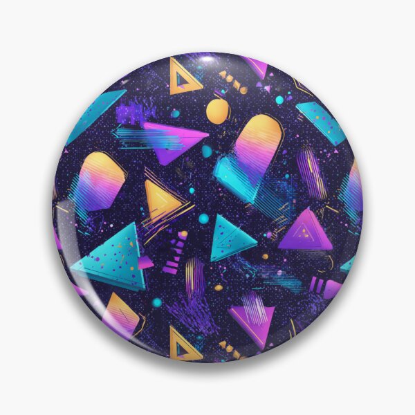 Item preview, 80s 90s Retro Geometric Abstract Neon Pattern designed and sold by NicolasGlowArt.