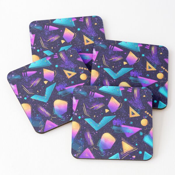 Item preview, 80s 90s Retro Geometric Abstract Neon Pattern designed and sold by NicolasGlowArt.