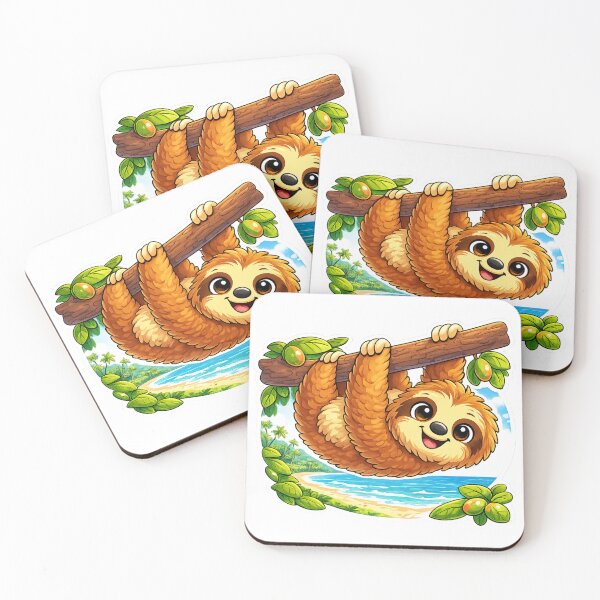 Item preview, Cozy Tropical Sloth Sticker designed and sold by Nicole DeAngelis Art .