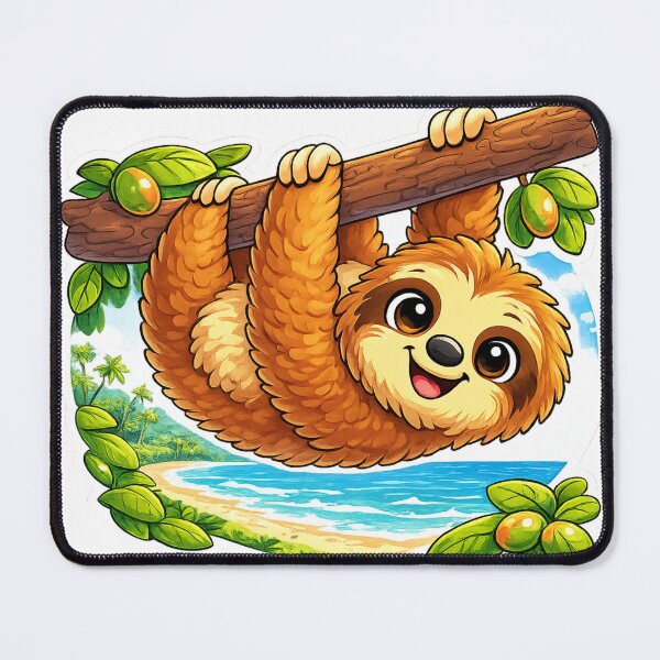 Item preview, Cozy Tropical Sloth Sticker designed and sold by Nicole DeAngelis Art .