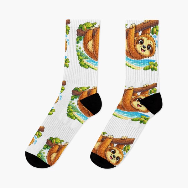 Item preview, Cozy Tropical Sloth Sticker designed and sold by Nicole DeAngelis Art .