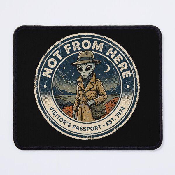 Item preview, Not From Here - Vintage Alien Visitor Passport Retro Travel designed and sold by Cary-s.
