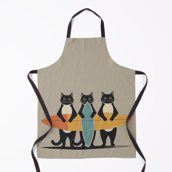 Item preview, Cool Surf Cats – Retro Beach Kitty with Surfboard designed and sold by LEO'S CREATURE　れおずくりーちゃー.