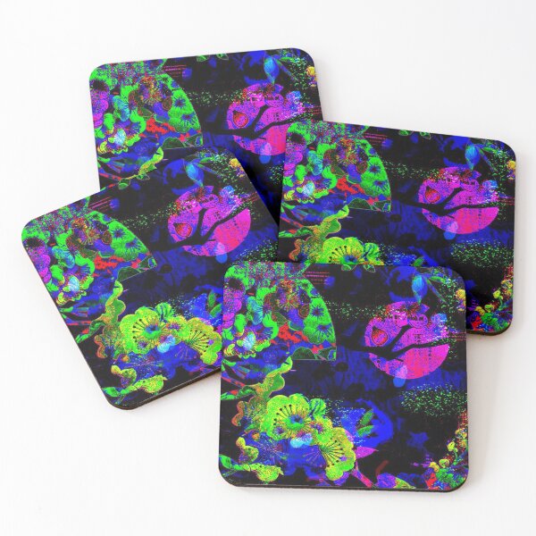 Item preview, Midnight Botanical Vase – Vibrant Edition | Abstract Floral Collage Art designed and sold by BatNature.