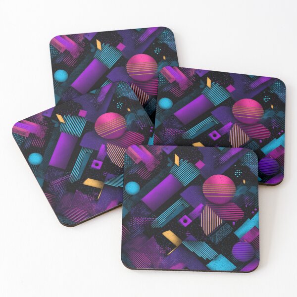 Item preview, Retro 80s 90s Geometric Abstract Neon Pattern designed and sold by NicolasGlowArt.