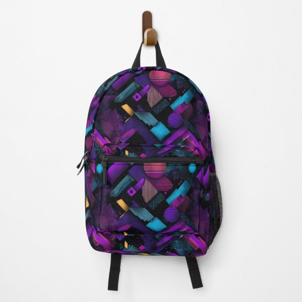 Item preview, Retro 80s 90s Geometric Abstract Neon Pattern designed and sold by NicolasGlowArt.