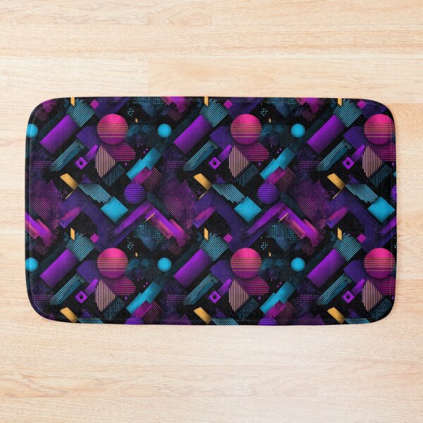 Item preview, Retro 80s 90s Geometric Abstract Neon Pattern designed and sold by NicolasGlowArt.