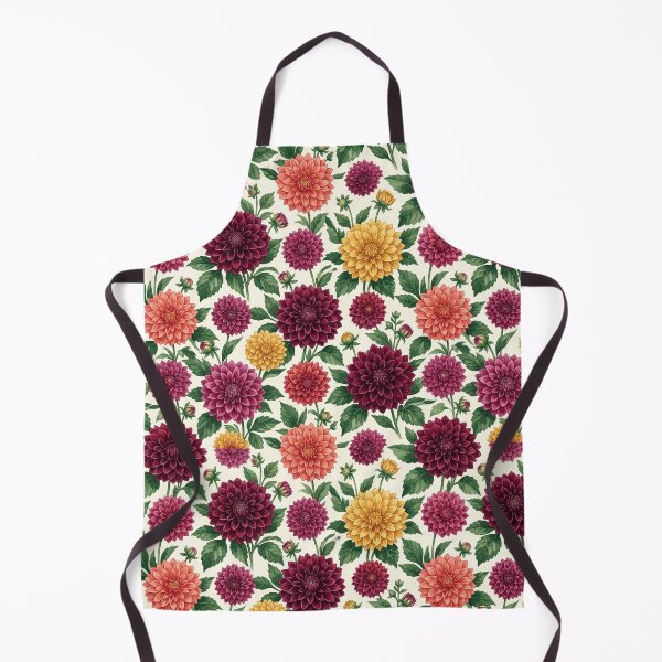 Item preview, Dahlia Garden Rich Color Watercolor Seamless Pattern designed and sold by Inkworksbyshery.