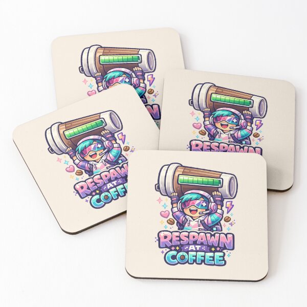Item preview, Cute Gamer Coffee Respawn | Gamer Health Bar  Art designed and sold by PopCulturePixel.