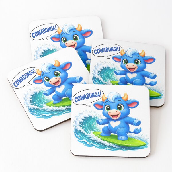 Item preview, Cowabunga Domi Surf Sticker designed and sold by Nicole DeAngelis Art .